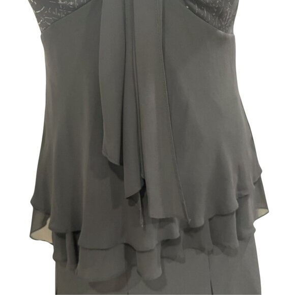 RM Richards Black Chiffon Tunic 14W Beaded Detail Formal Gala Holiday Evening - Picture 7 of 12